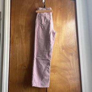 Levi’s Ribcage Ankle Straight pink corduroy size 28